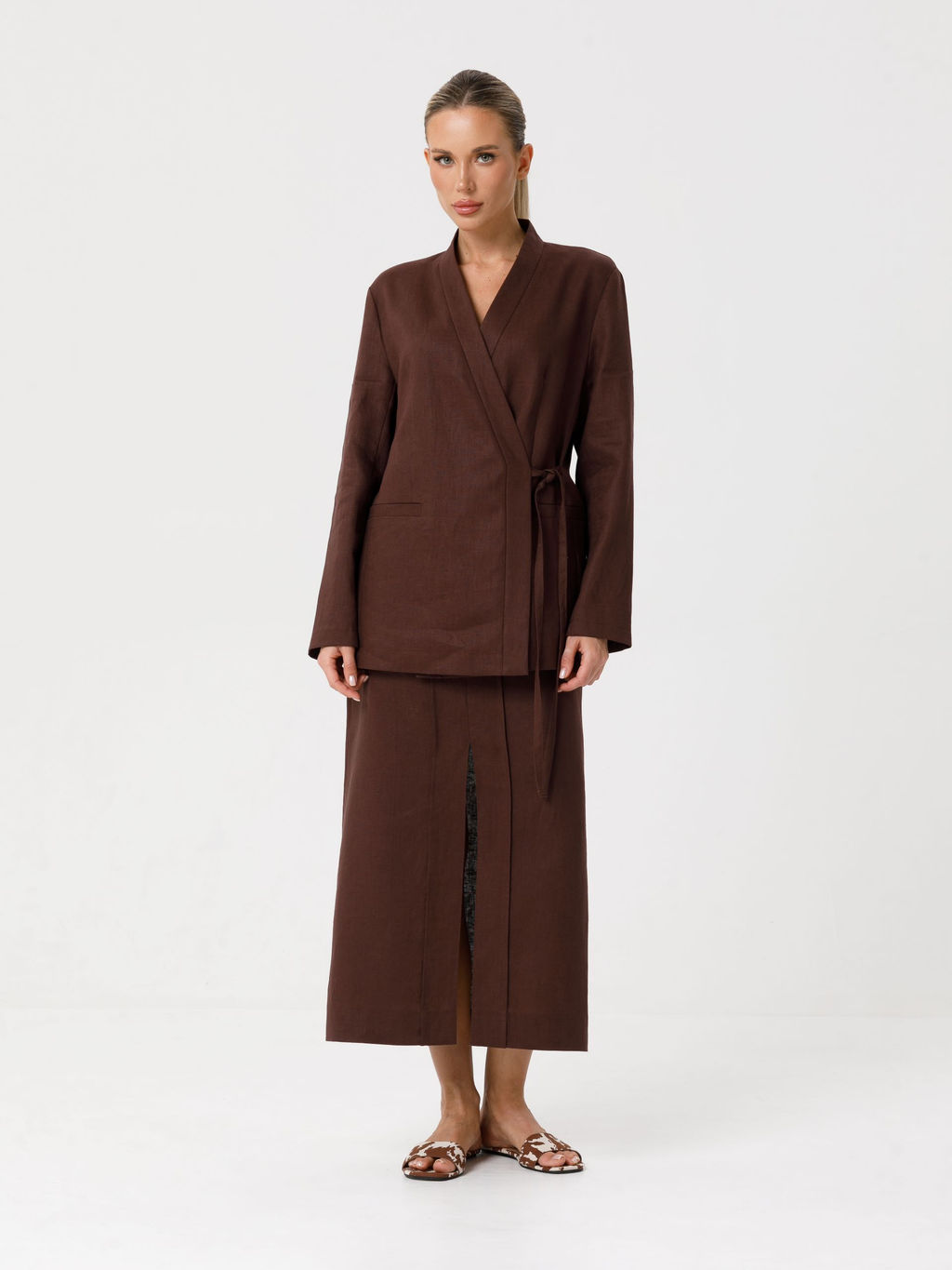 Юбка из натурального льна