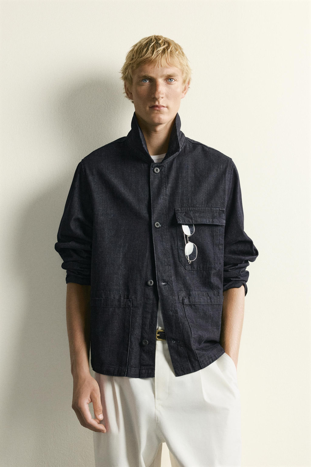 SOBRECAMISA DENIM RELAXED FIT / ?ndigo - Zara фото 2