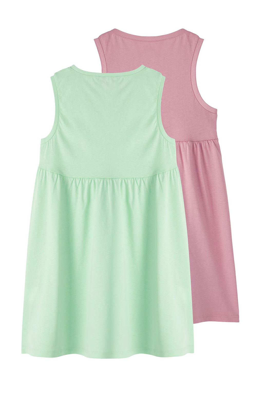 Pembe-Mint K?z Cocuk Basic Kolsuz Mini Orme Elbise TKDSS25EL00015 - Trendyolmilla фото 2