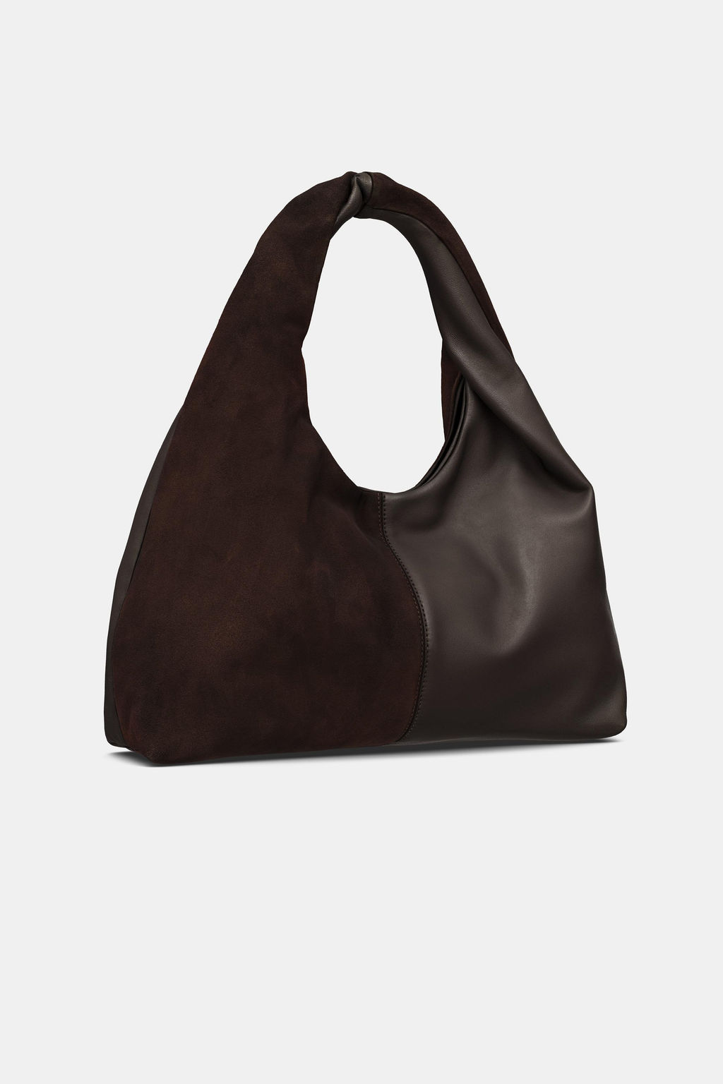 CONTRAST LEATHER SHOULDER BAG - Zara фото 8