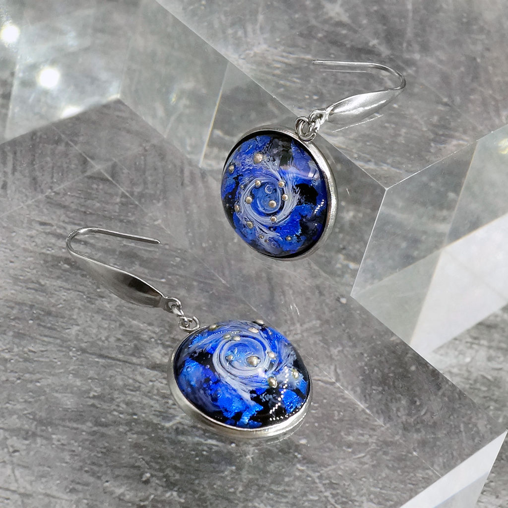 Серьги из муранского стекла GALAXY LS1484 - Vloes фото 4