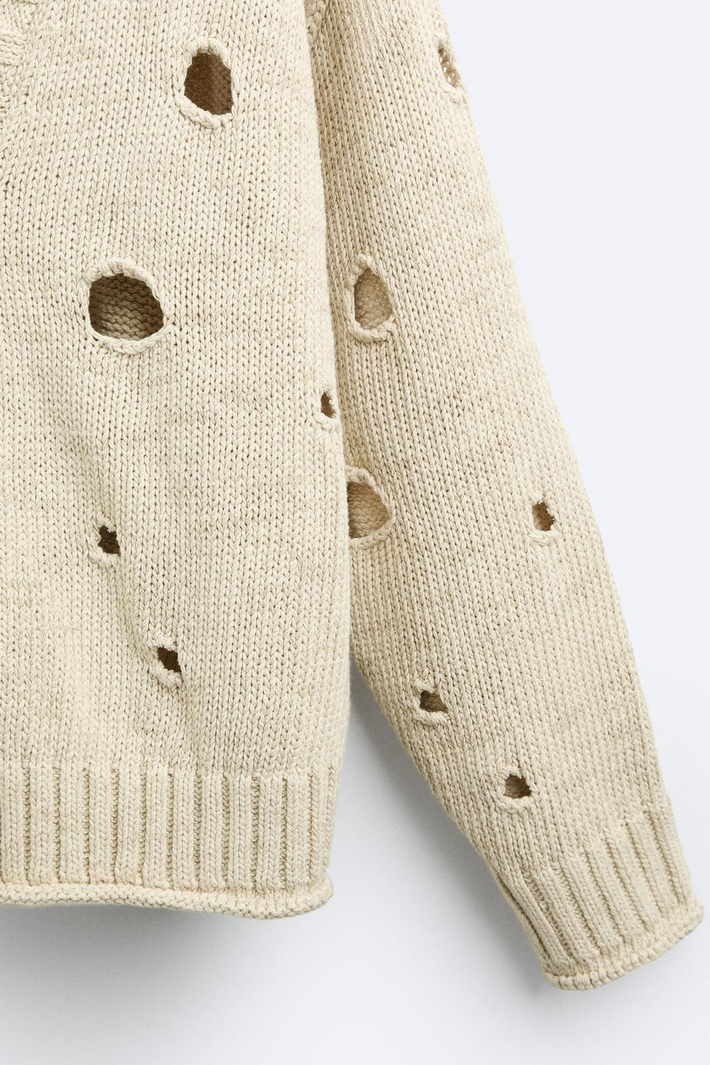 CARDIGAN WITH HOLES LIMITED EDITION - Zara фото 10