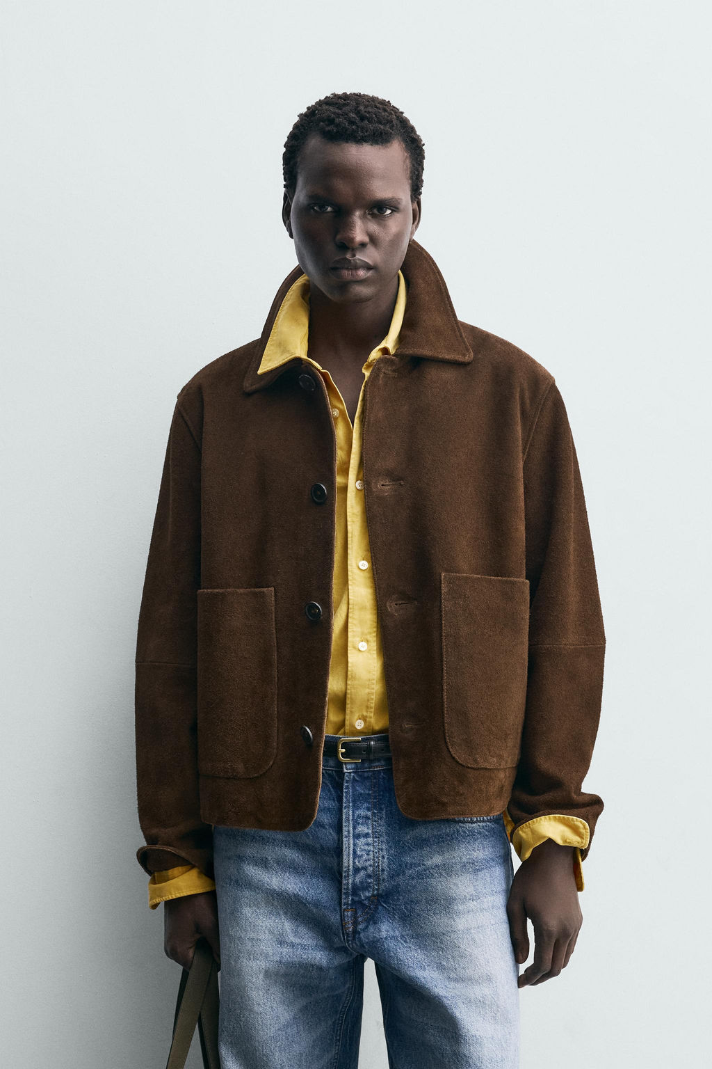 LEATHER SUEDE JACKET - Zara фото 2