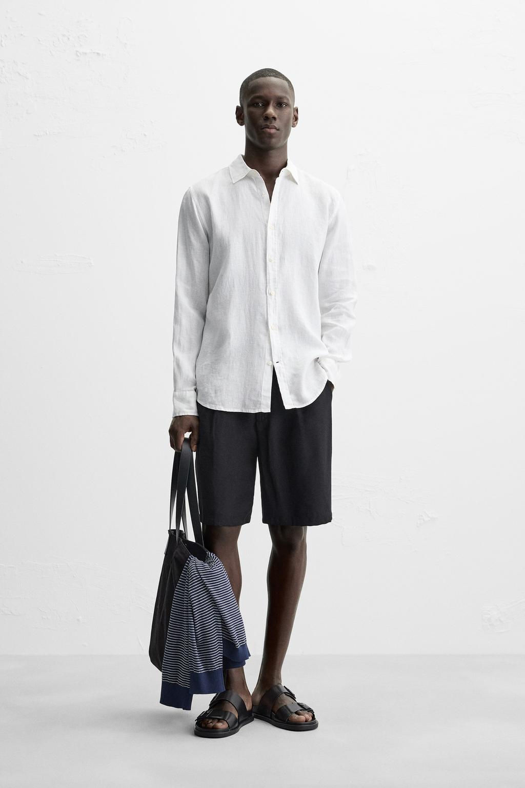 100% LINEN SHIRT - Zara фото 17