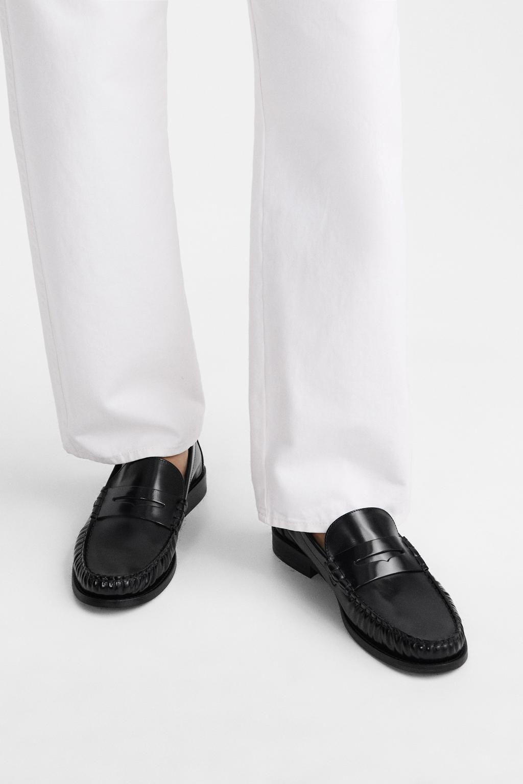 LEATHER PENNY LOAFERS - LIMITED EDITION - Zara фото 4