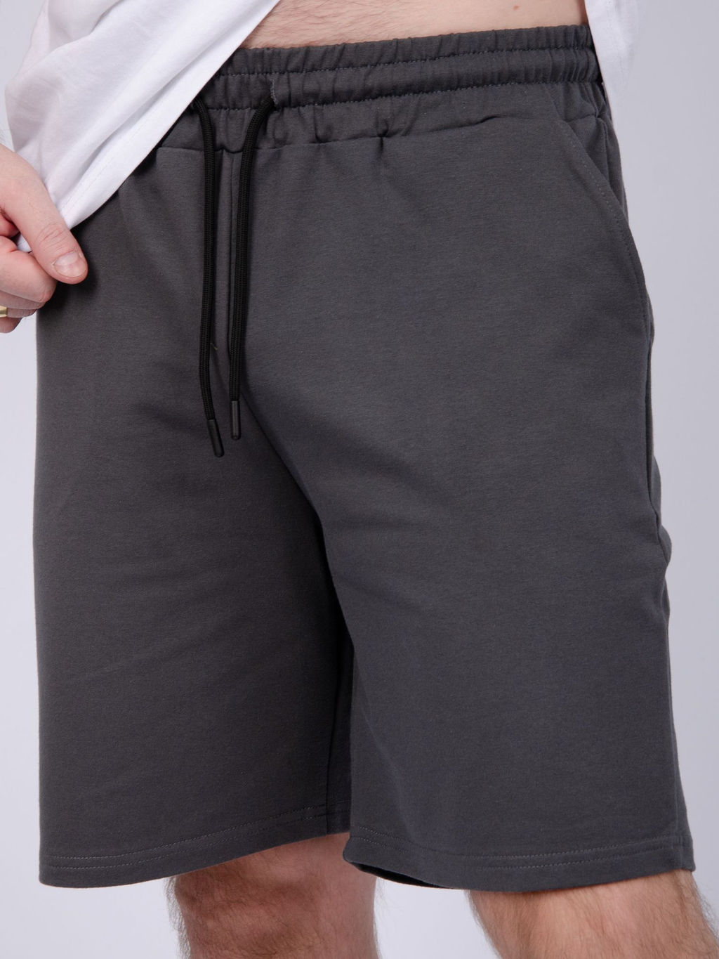 Шорты "Джордан" серый, футер с лайкрой