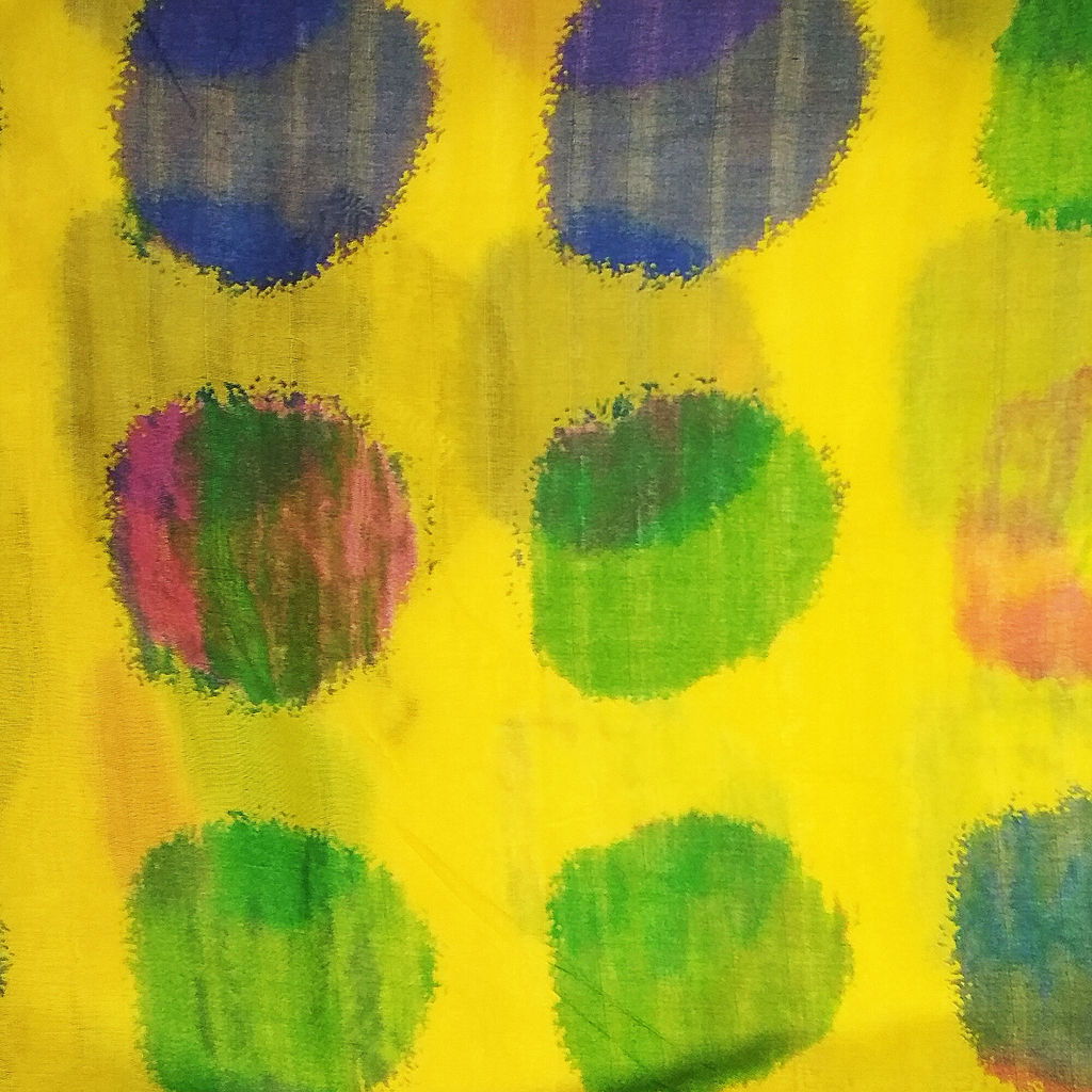 Палантин из хлопка желтого цвета