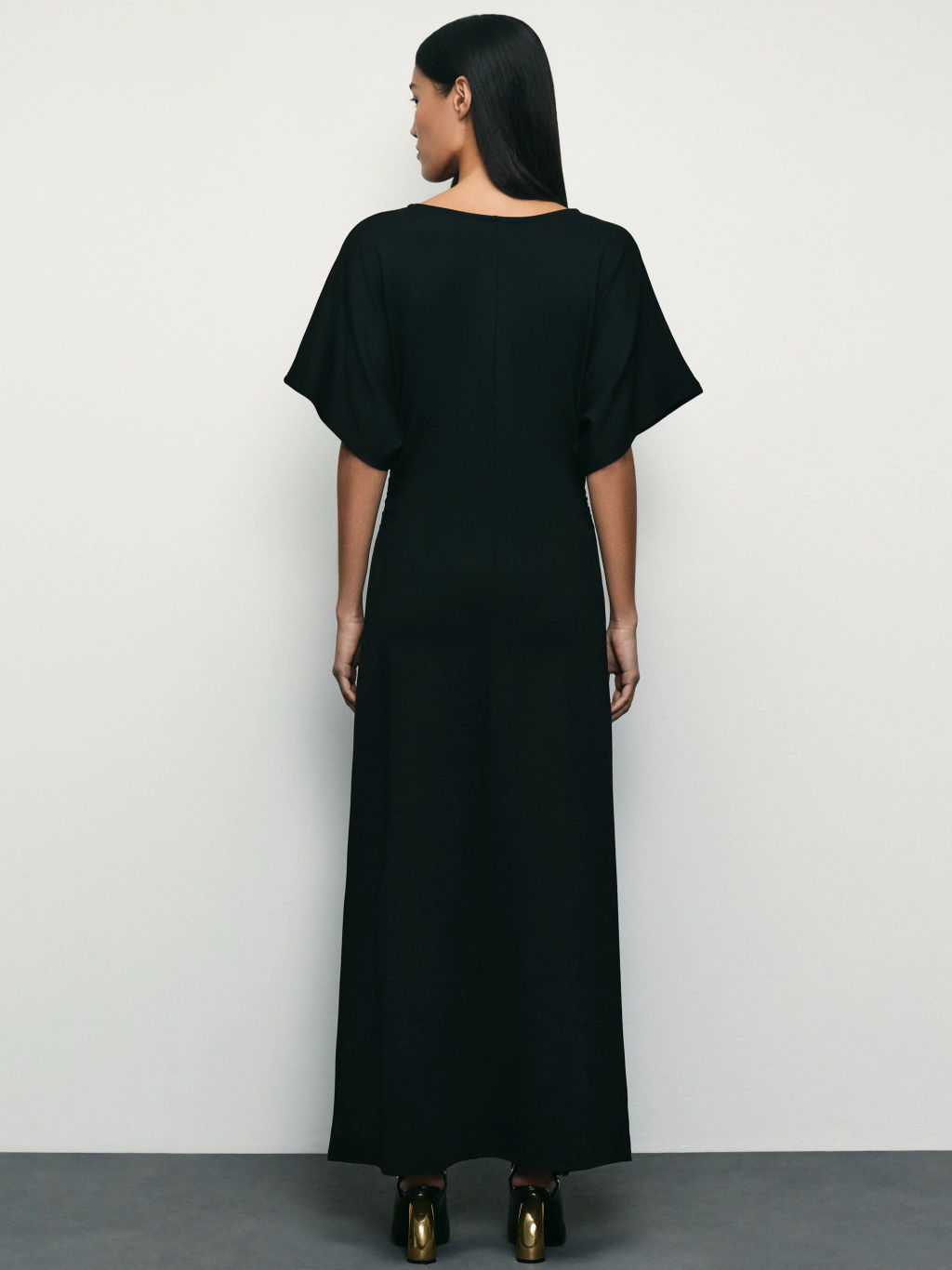 Платье из вискозы со сборками на талии / Zarina  фото 4