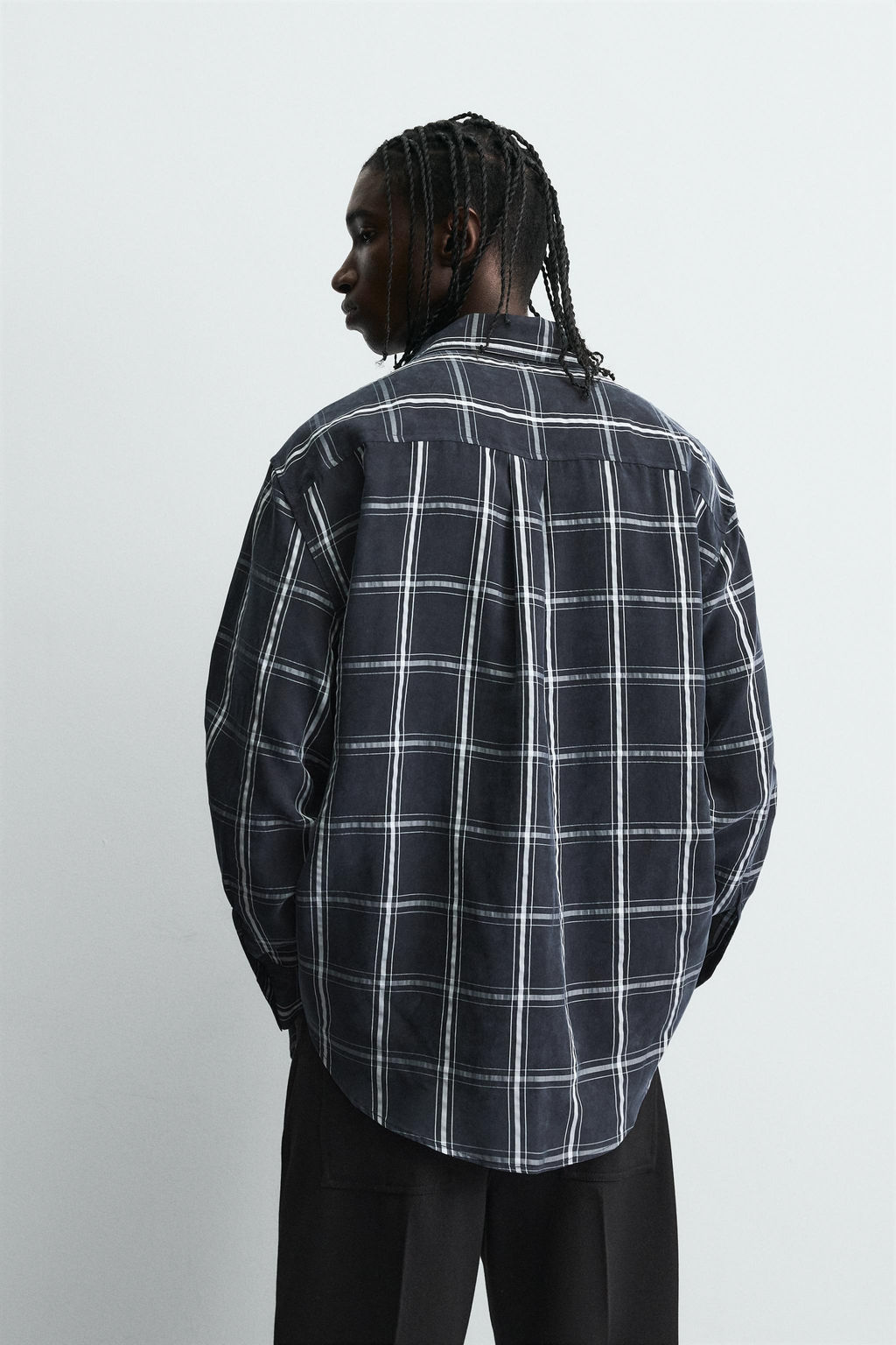 FLOWING CHECK SHIRT - Zara фото 3