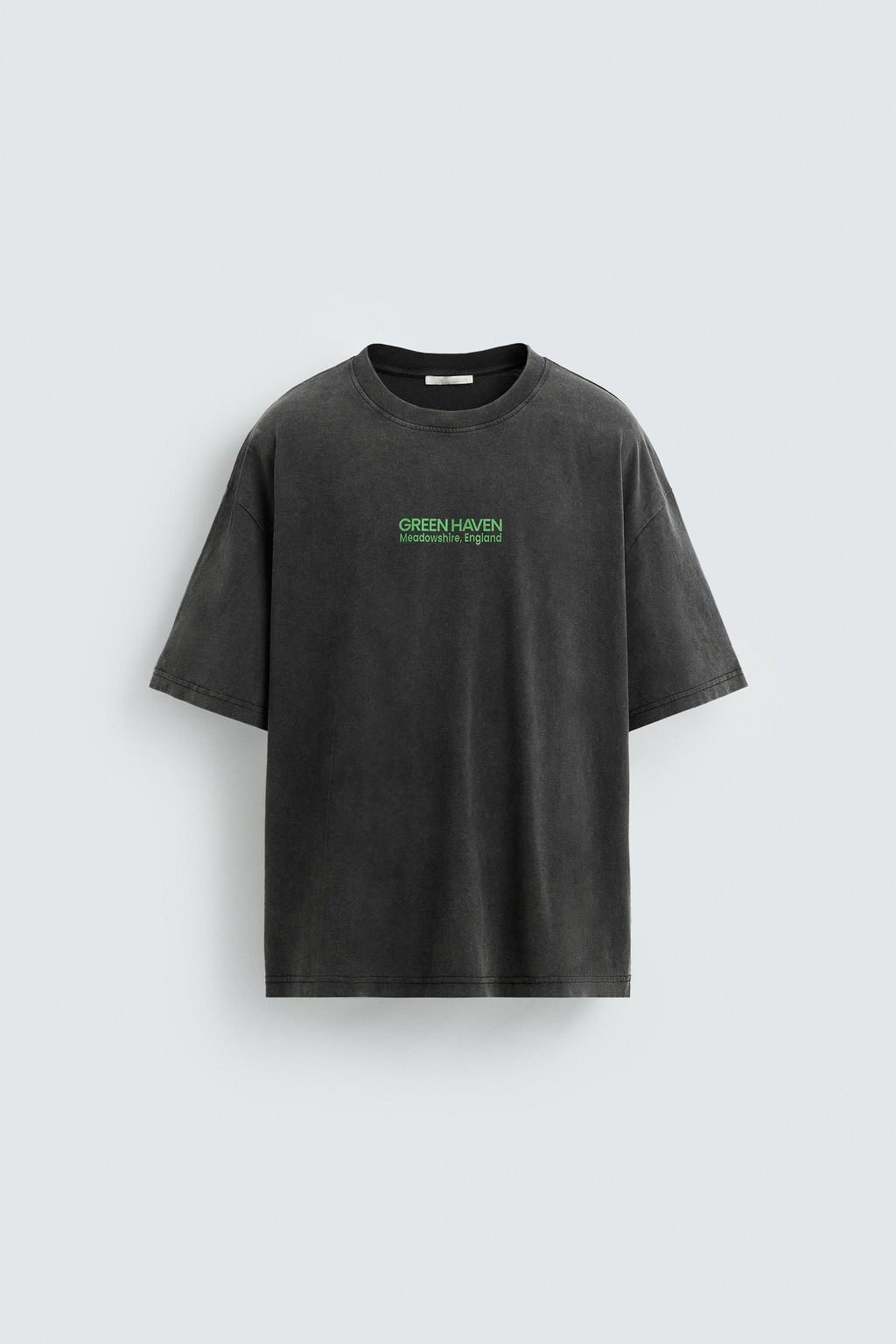 WASHED TEXT T-SHIRT - Zara фото 16