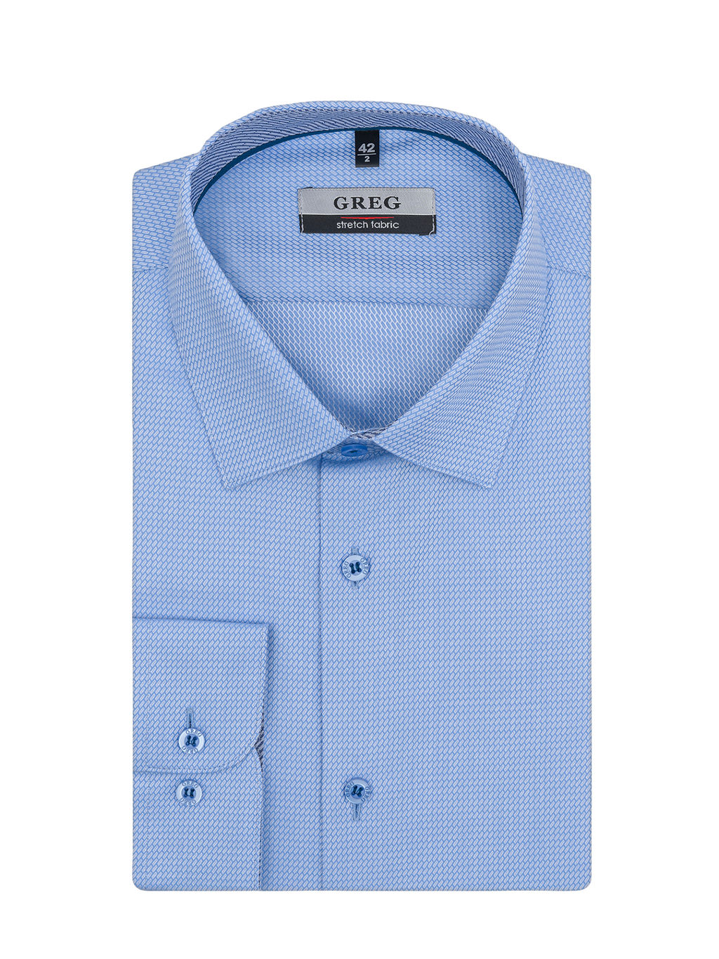 Сорочка мужская длинный рукав GREG 213/237/1339/ZVN/1 STRETCH
