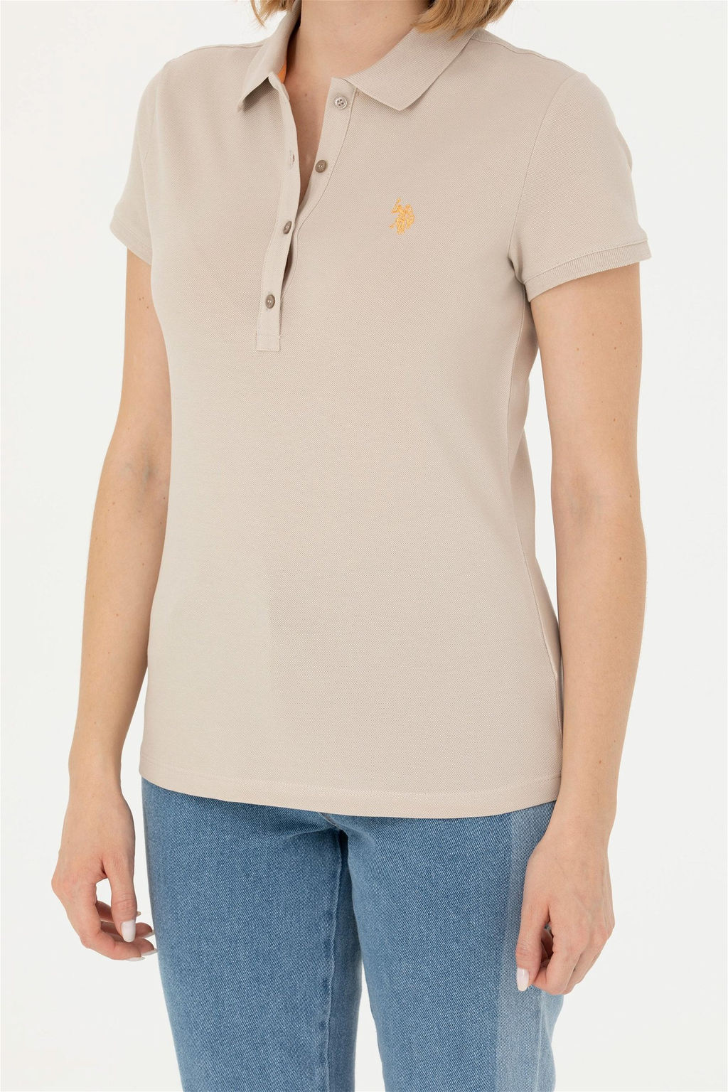 U. S. Polo Assn Женская базовая футболка Stone - U.s. polo assn фото 6