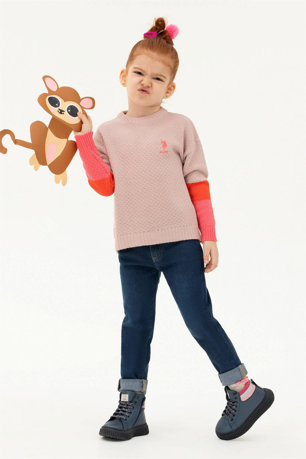 Темно-синие джинсовые брюки для девочки - U.s. polo assn фото 5