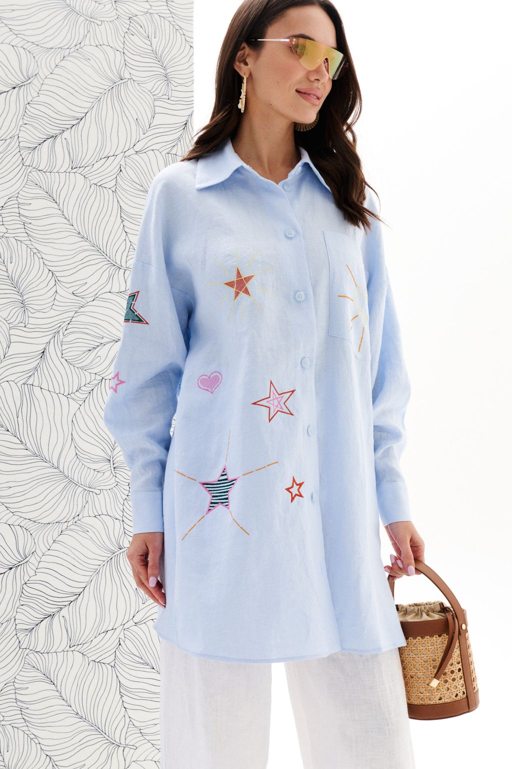 Блузка изо льна с вискозой - Elletto фото 4