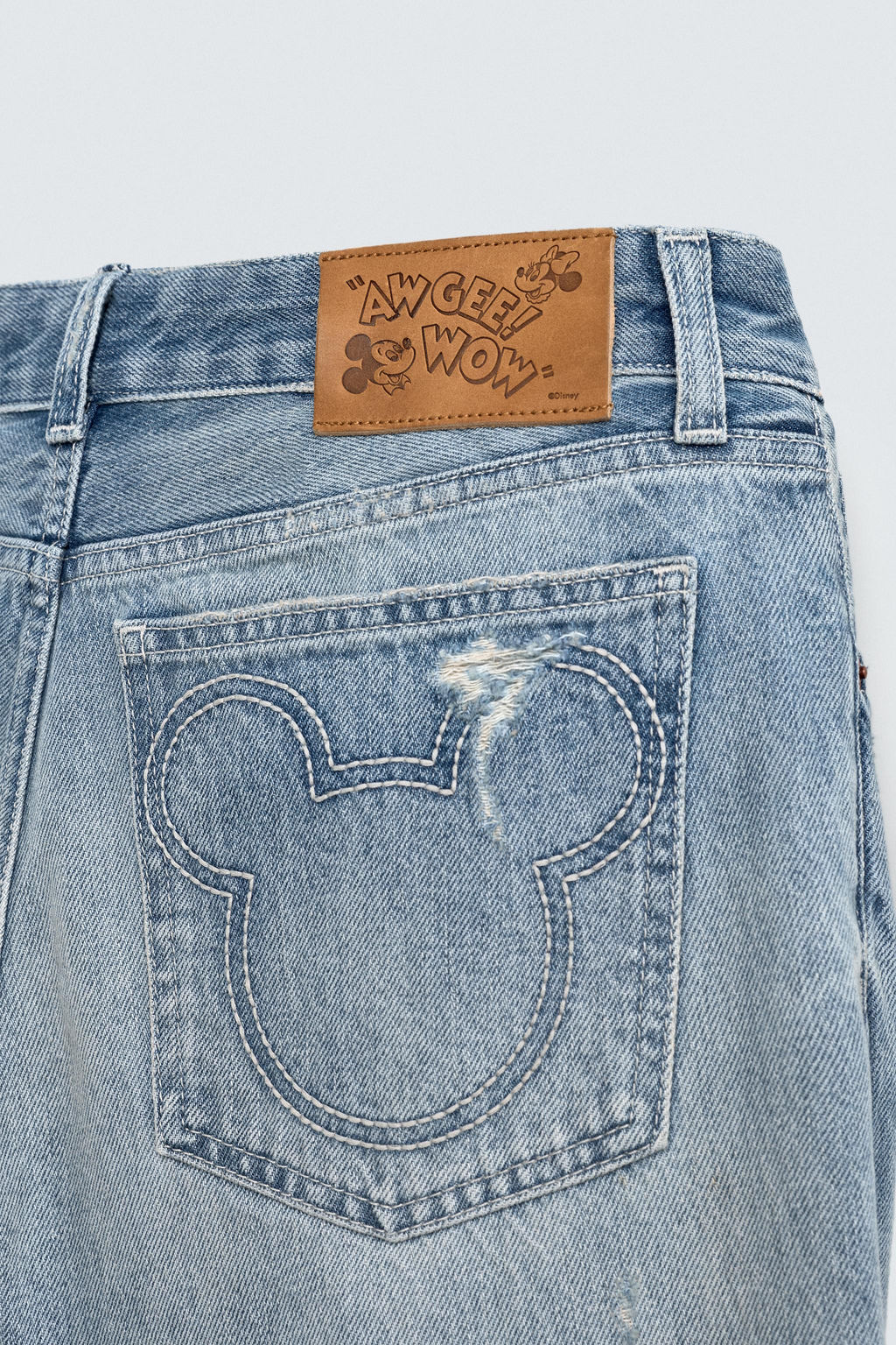 FLARE LOW-RISE JEANS HARRY LAMBERT FOR ZARA X DISNEY  фото 5