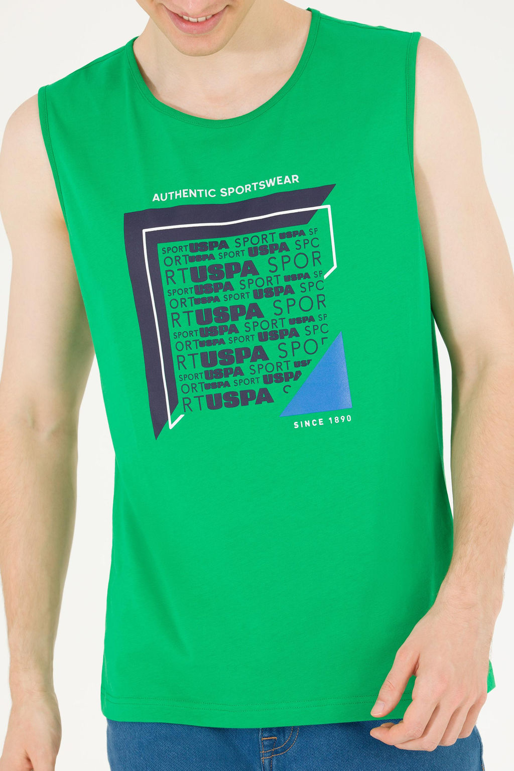 Мужская футболка Apple Green с круглым вырезом - U.s. polo assn фото 6