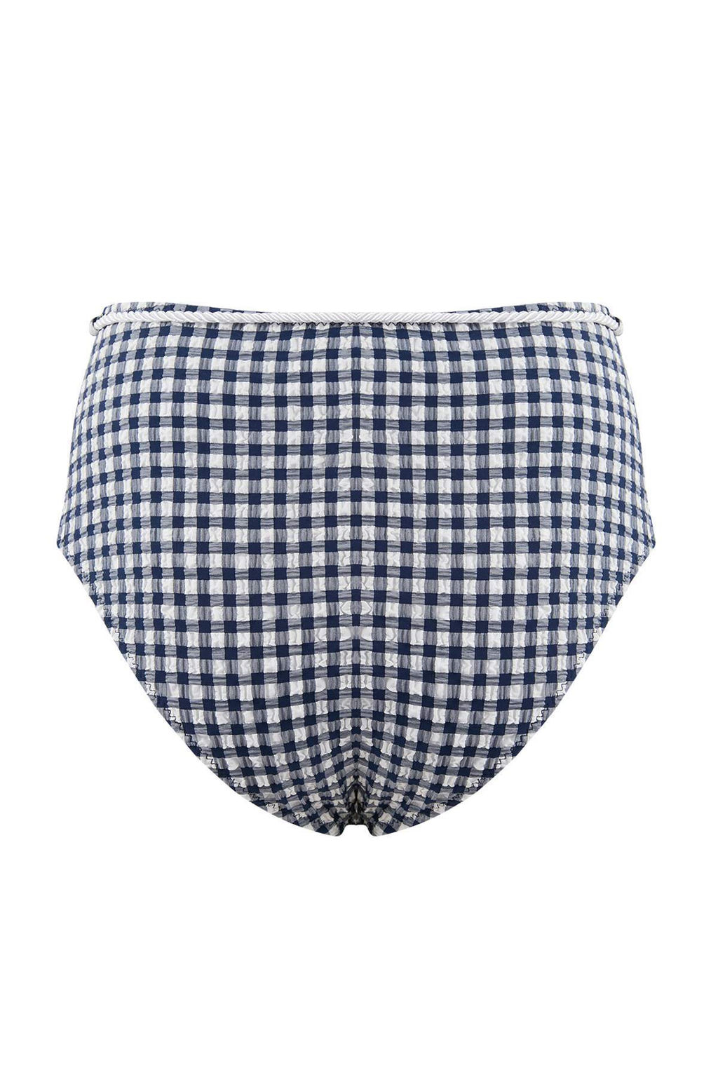 Koyu Lacivert Dokulu Kapl? Aksesuarl? Yuksek Bel Regular Bikini Alt? TBESS21BA0167