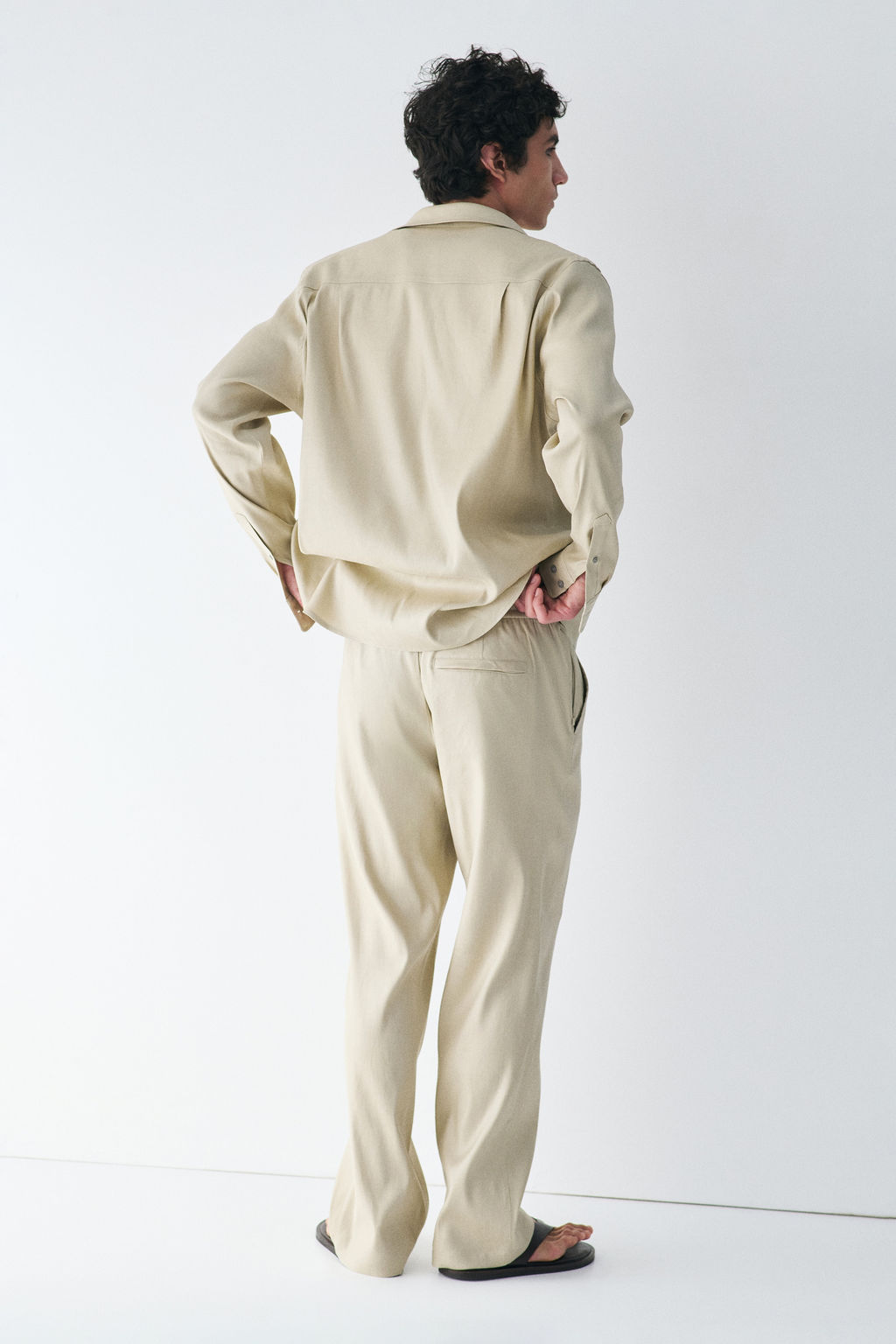 Pantal?n en mezcla de lino Easy Care Loose Fit - H&m фото 11