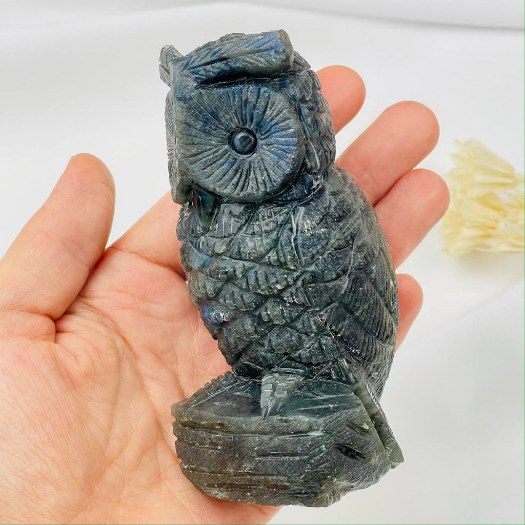 Статуэтка Сова из Лабрадора - Радуга самоцветов фото 2