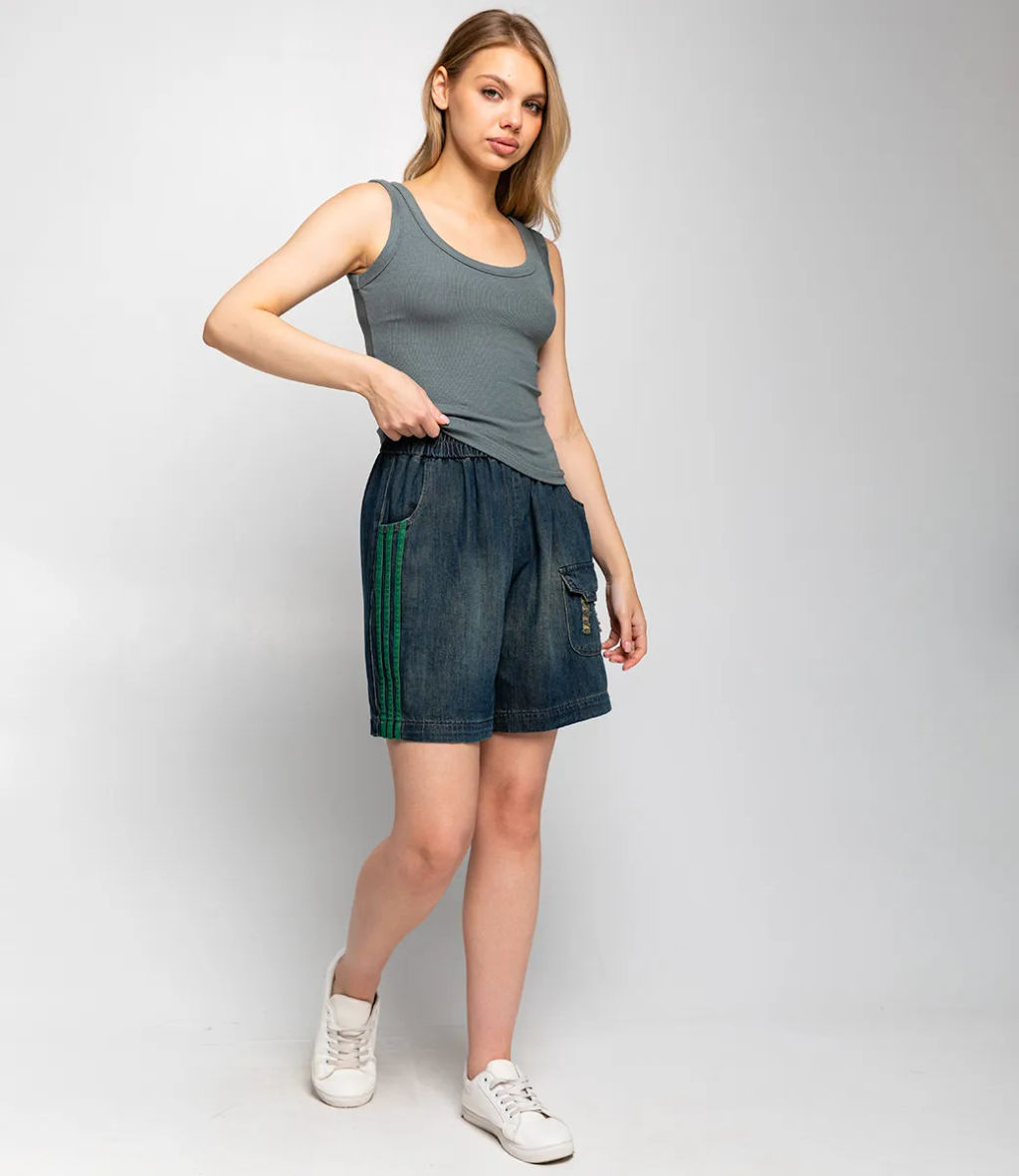 Майка #КТ22301, серо-зелёный