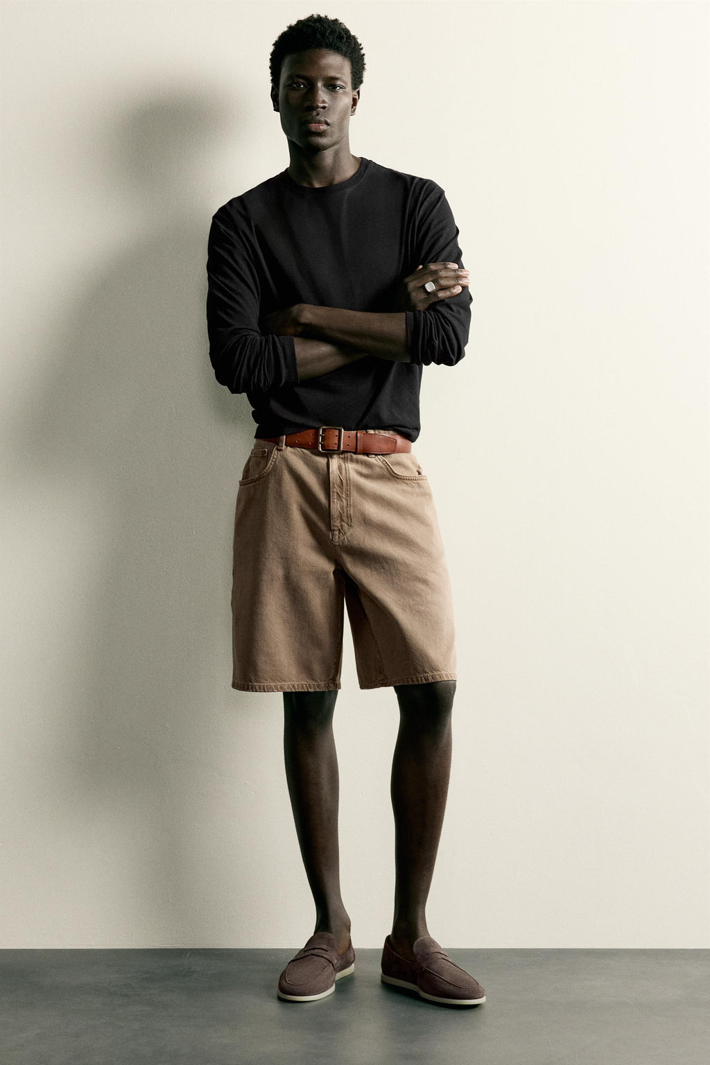 MOCAS?N PIEL CASUAL / Gris Topo - Zara фото 2