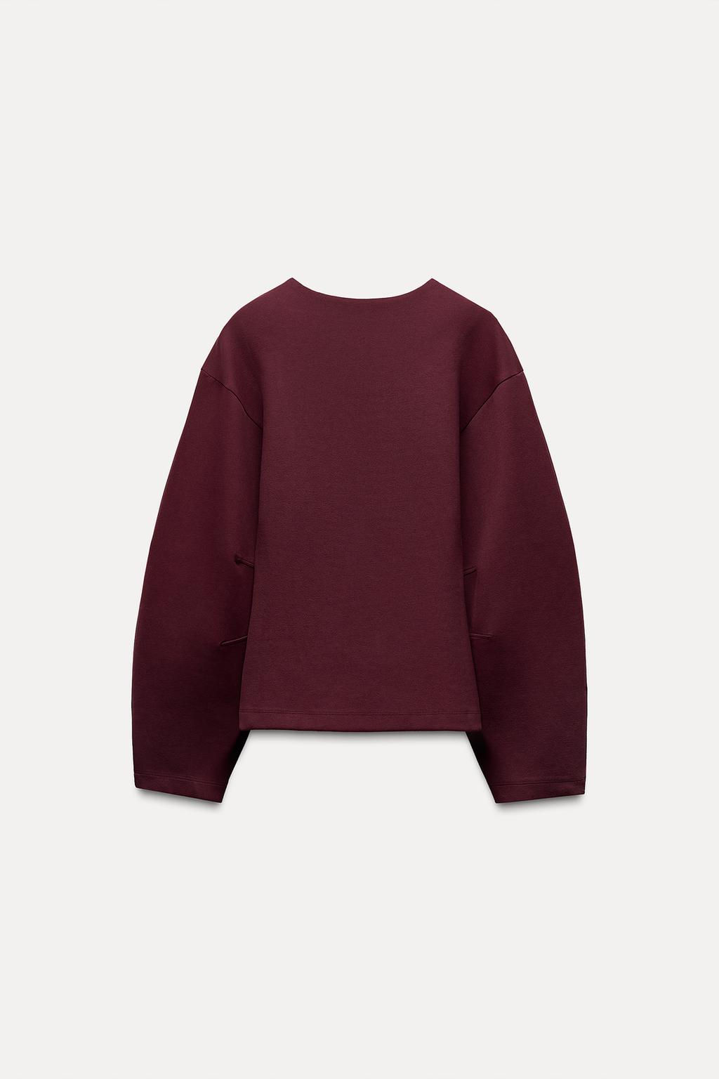 FITTED INTERLOCK SWEATSHIRT - Zara фото 6