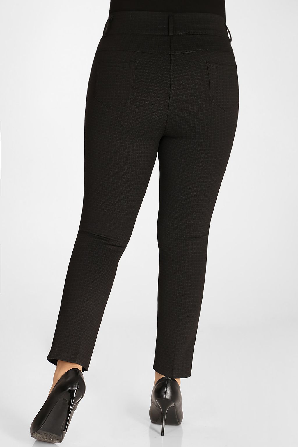 Брюки утепленные темно-серые женские укороченные - Almond фото 2