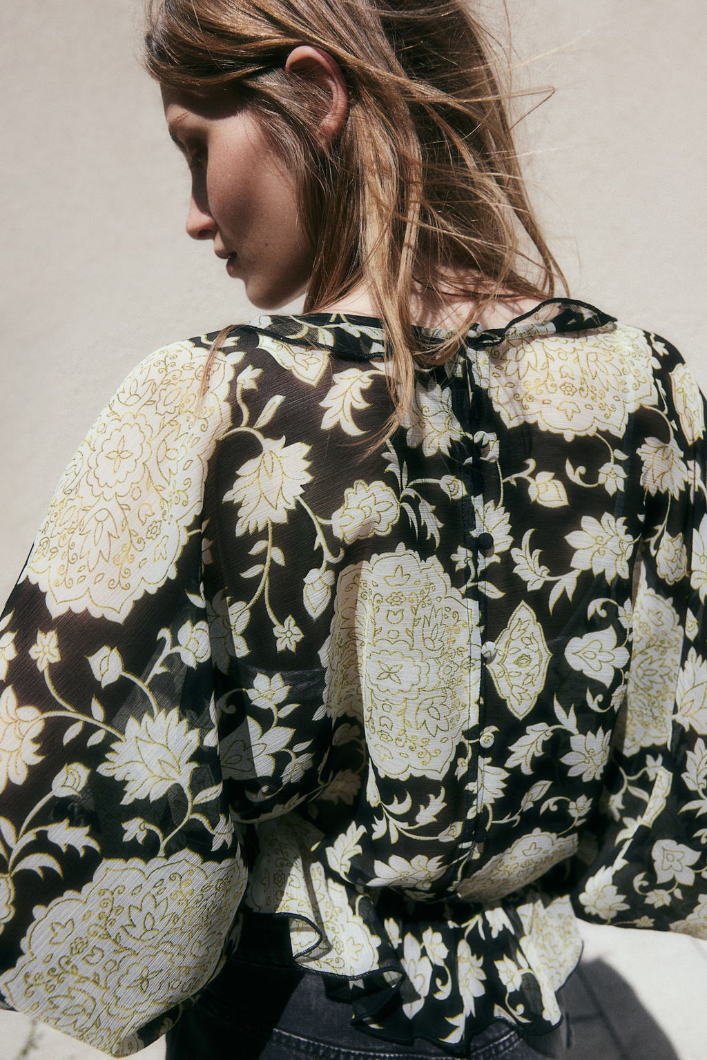 Blusa de gasa con volantes - H&m фото 4