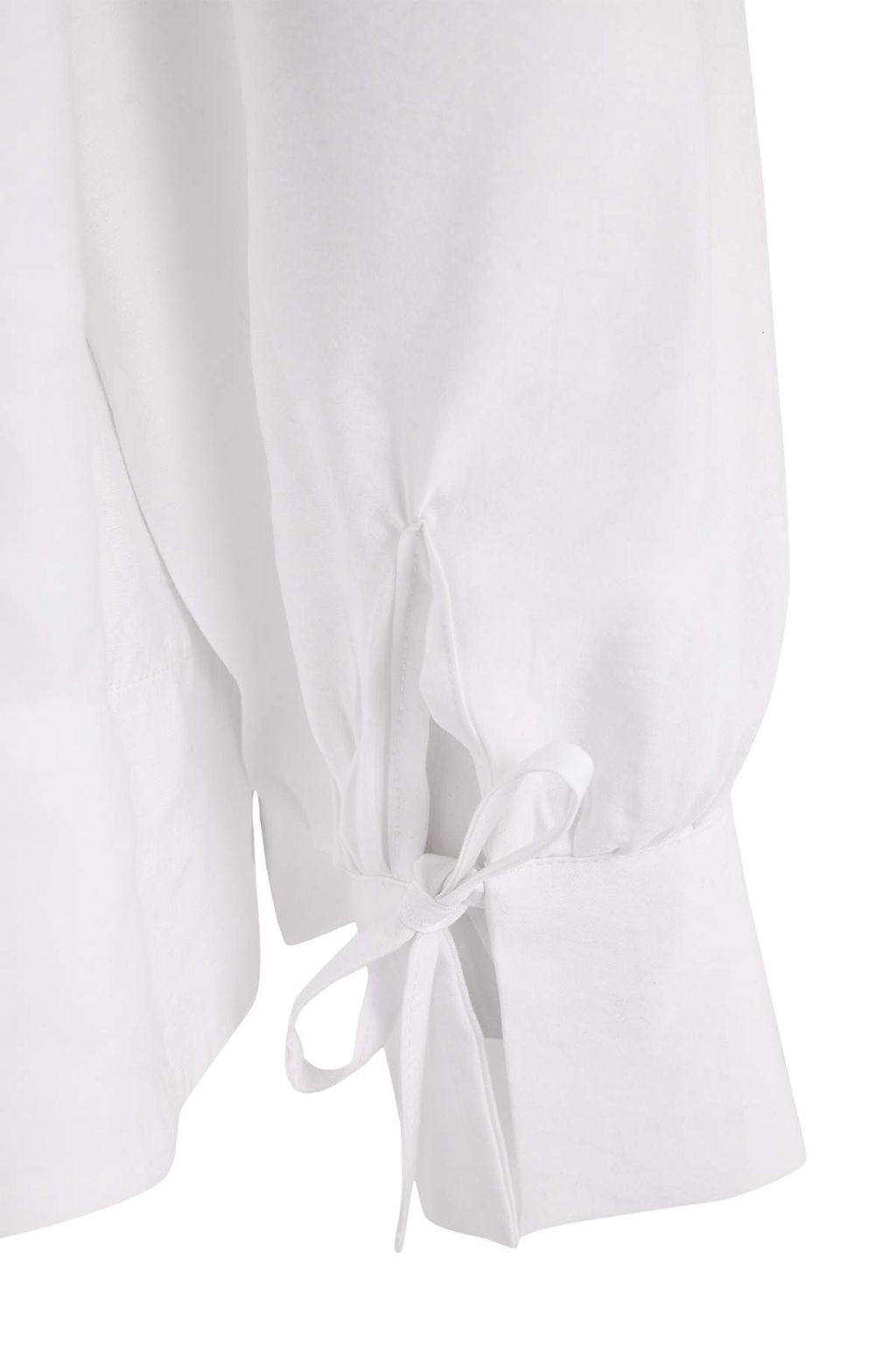 Sustainable Beyaz Boho Modal Baglama Detayl? Oversize Modal Gomlek TWOAW26GO00080