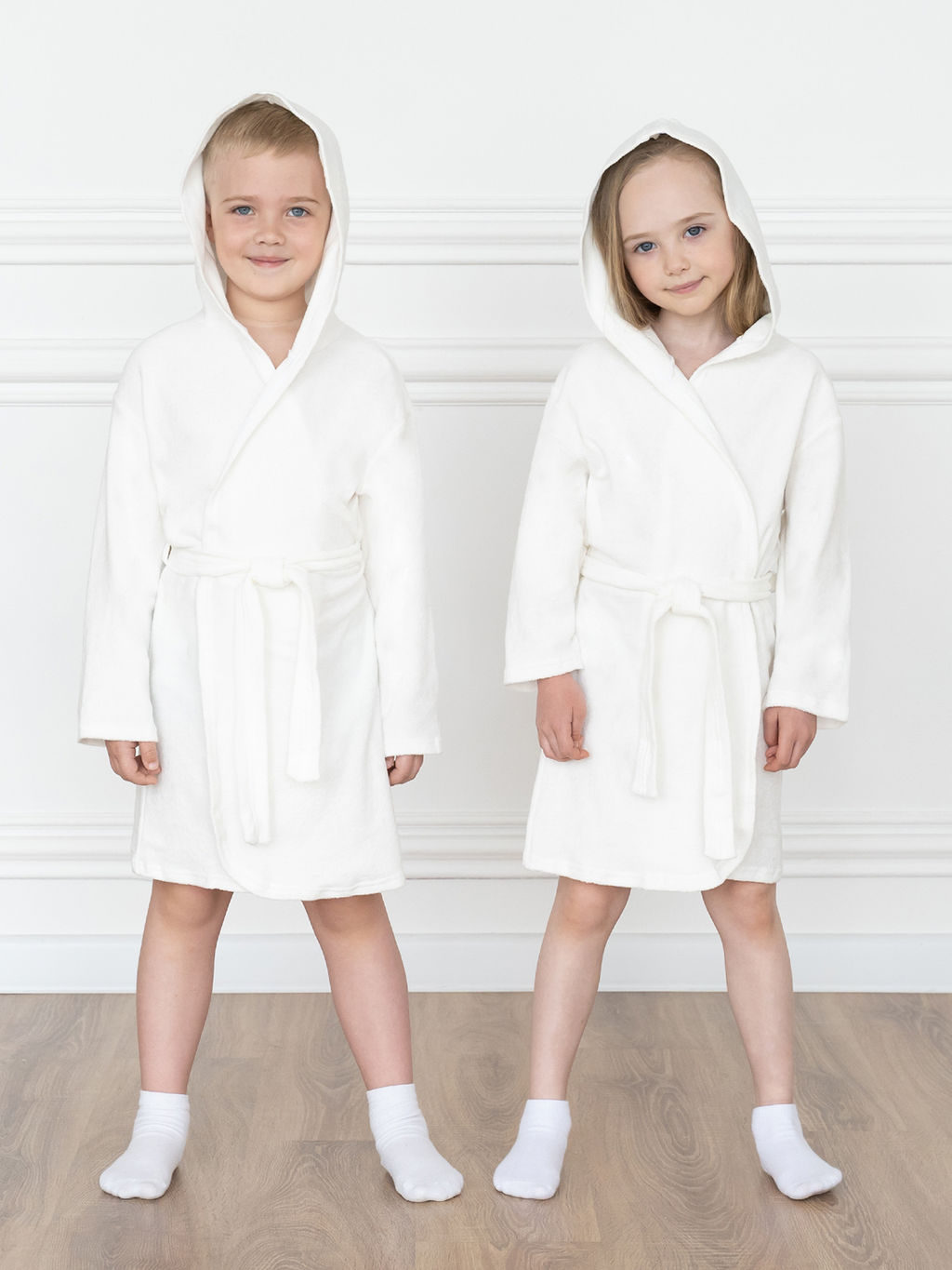 Халат детский молочный