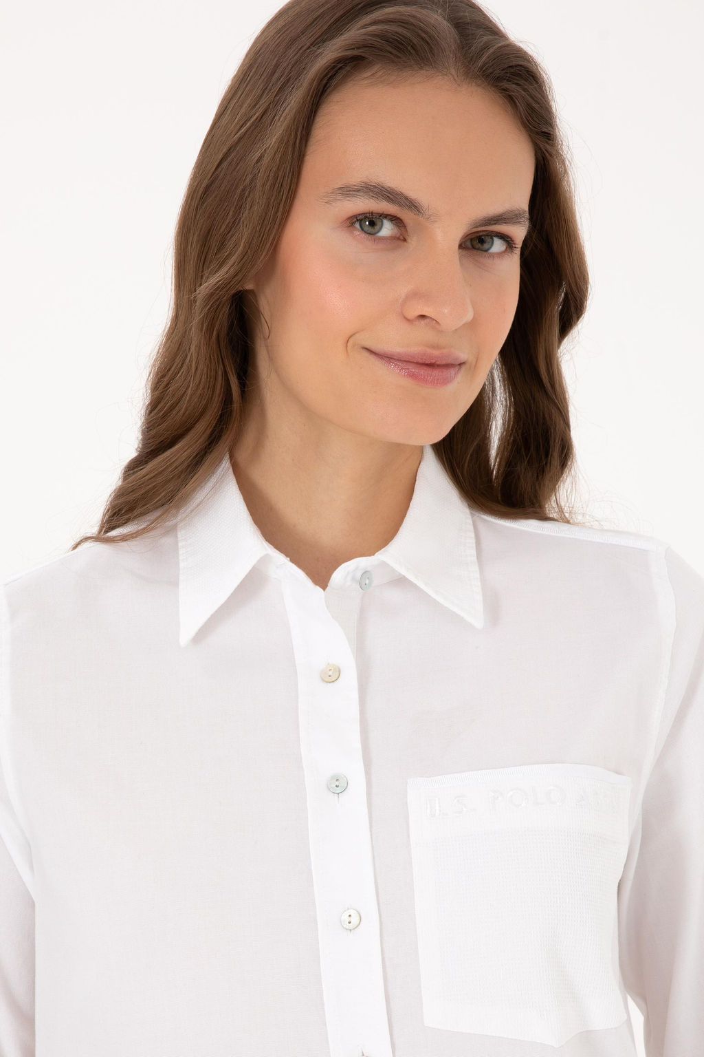 Kad_n Beyaz Uzun Kollu G_mlek - U.s. polo assn фото 2