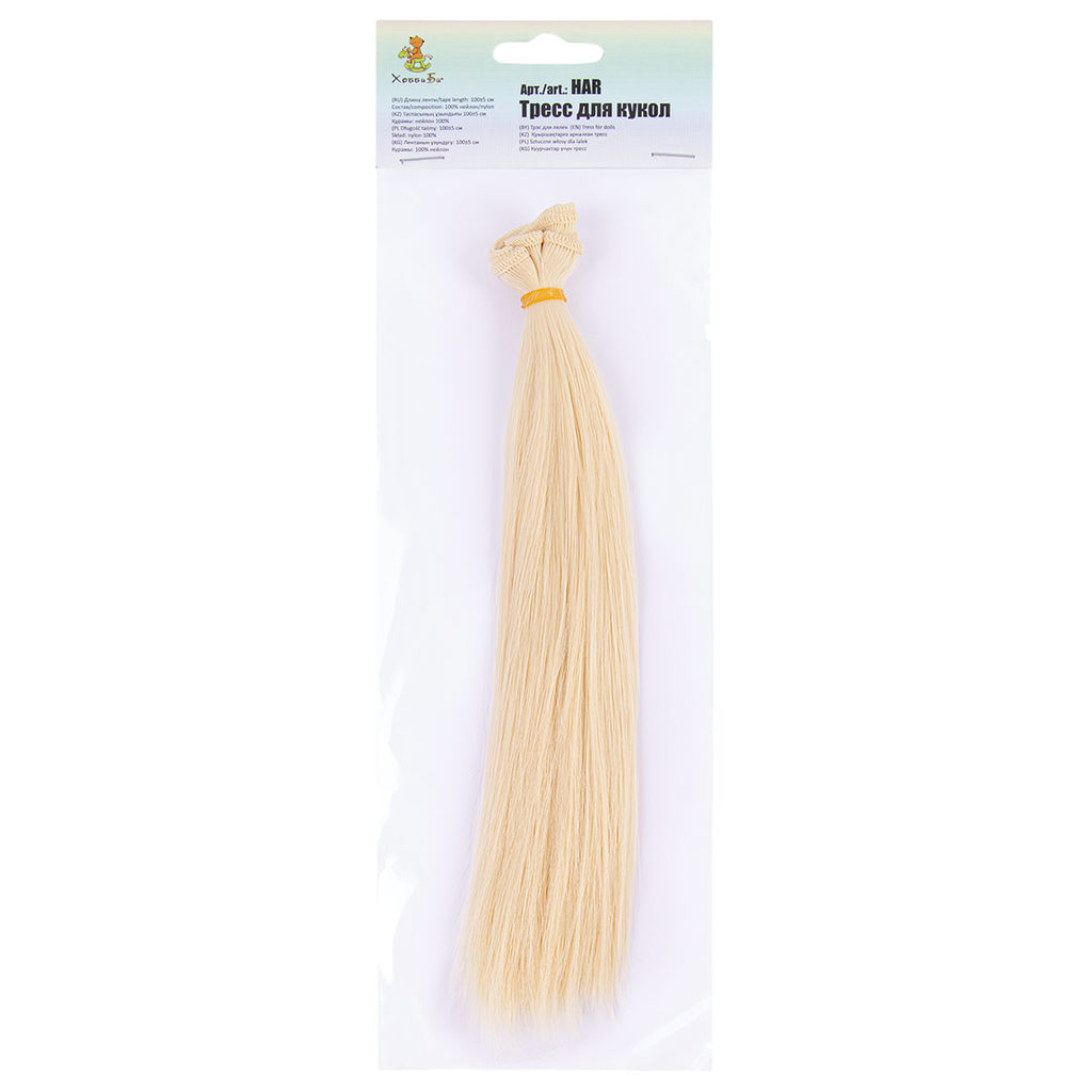 HobbyBe HAR-3 Тресс для кукол 25 см 100 см 34 г 01 св.пшеничный