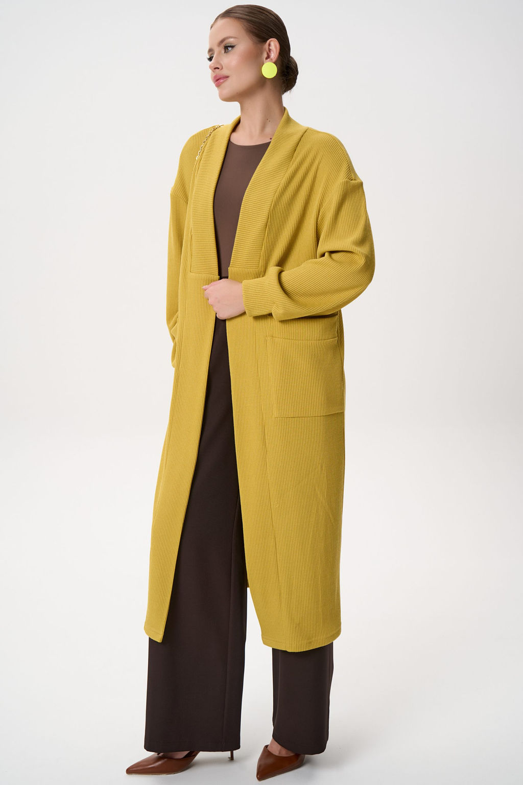 Кардиган Катрис (горчичный) - Эльза фото 19