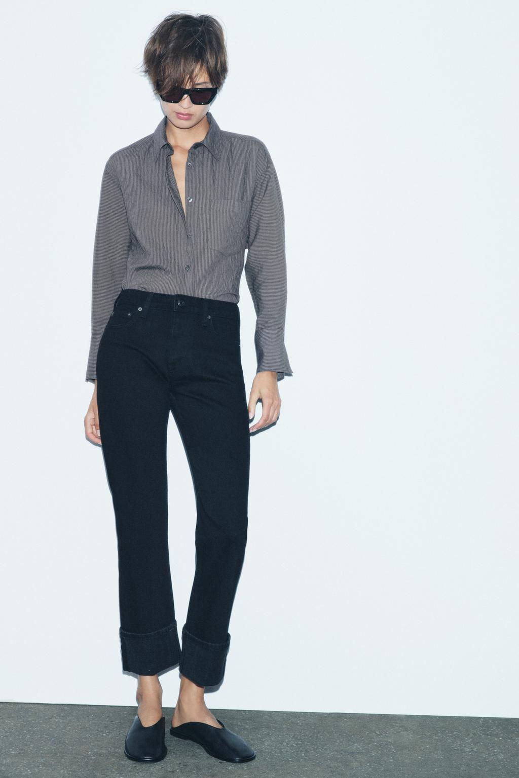 ZW COLLECTION SLIM MID-WAIST JEANS - Zara фото 6