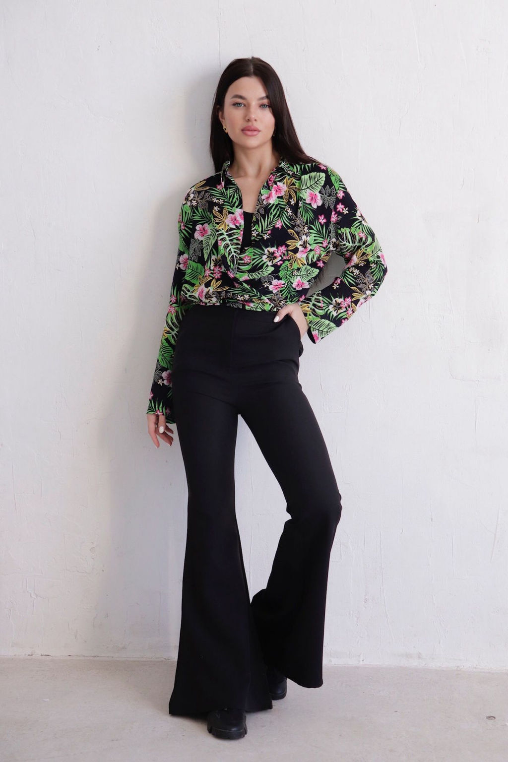 Рубашка с тропическим принтом - Martichelli фото 14