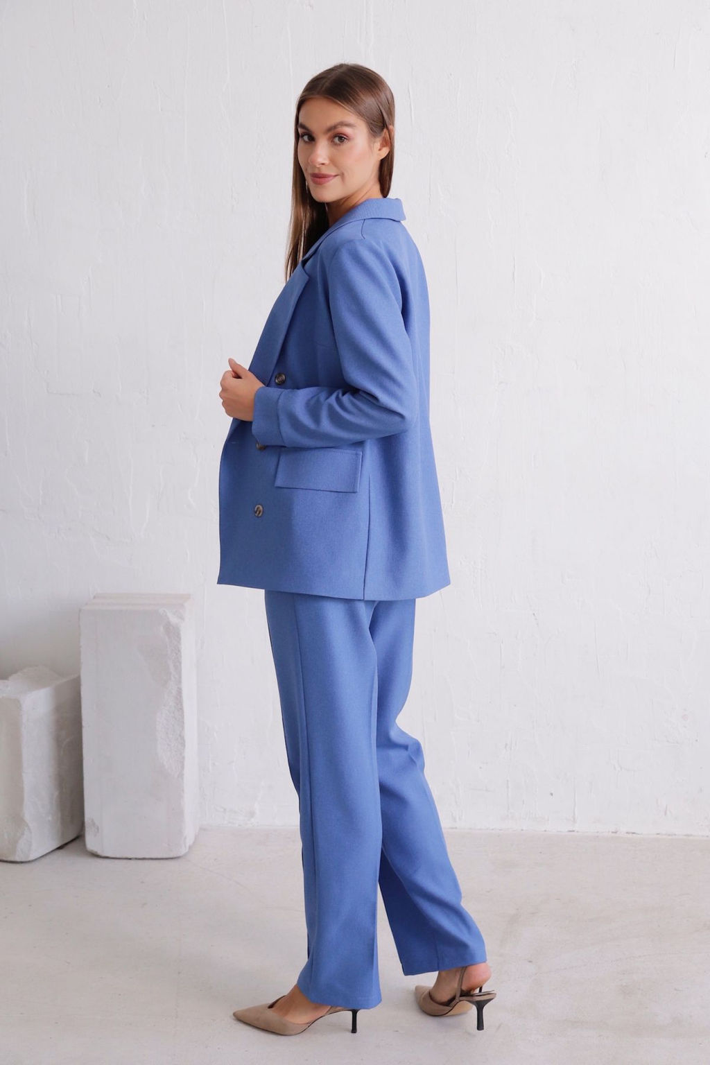 11834 Брюки со стрелками голубые - Martichelli фото 7