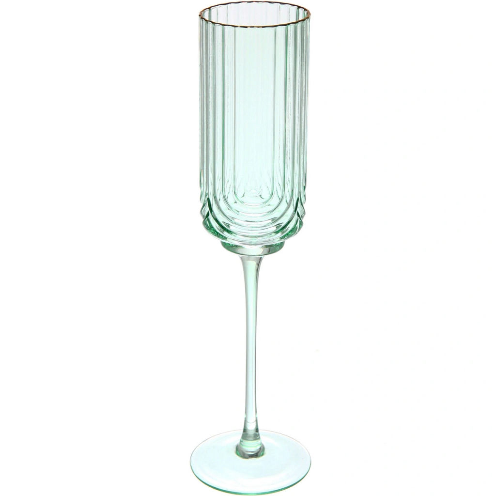 Бокал для шампанского 210мл "Enjoy Life" в наборе 6шт, цвет зеленый