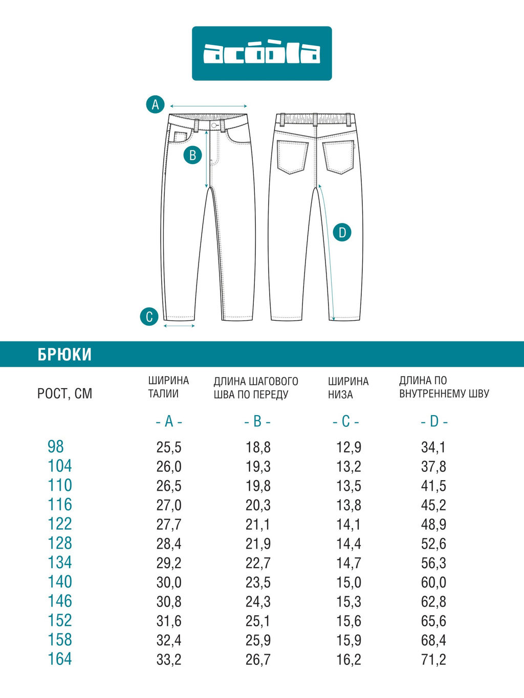 ACOOLA / Брюки джинсовые детские для девочек Olan1 серый  фото 4