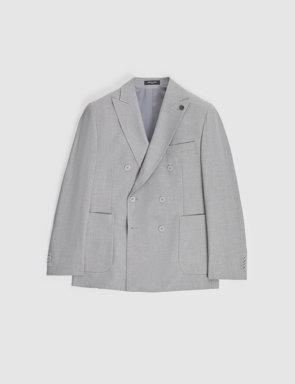 Gri Extra Slim Fit Kruvaze Tak_m Elbise