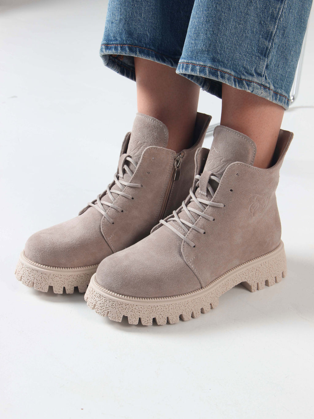 Ботинки EDART 228.V.1541 be. Каменный замша/шерсть - Ed'art фото 9