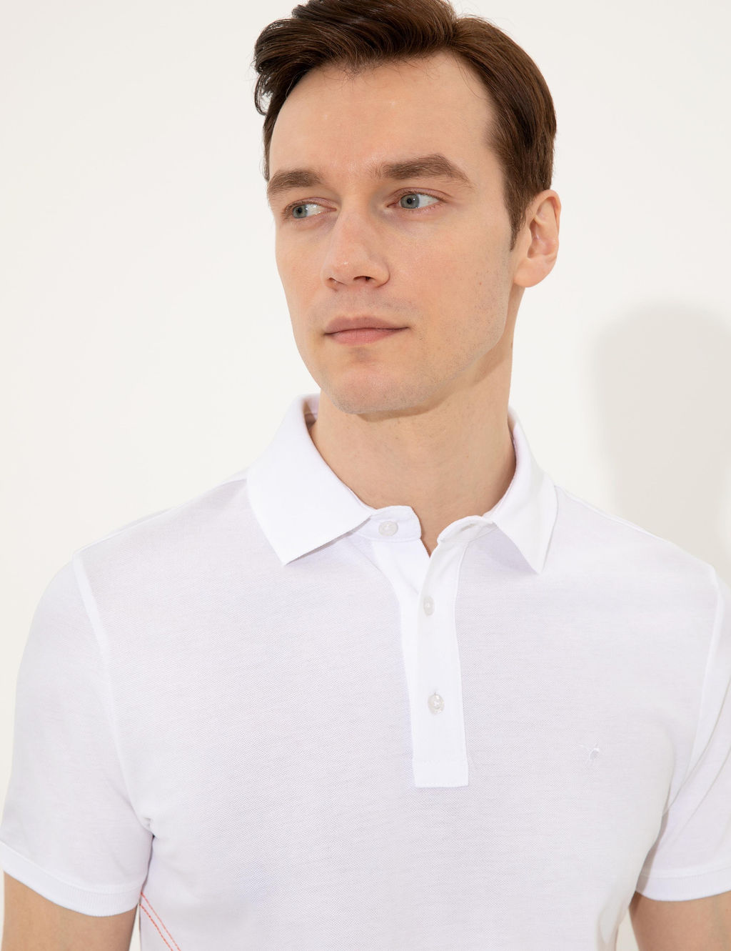 Beyaz Polo Yaka Slim Fit T-Shirt - Cacharel фото 2