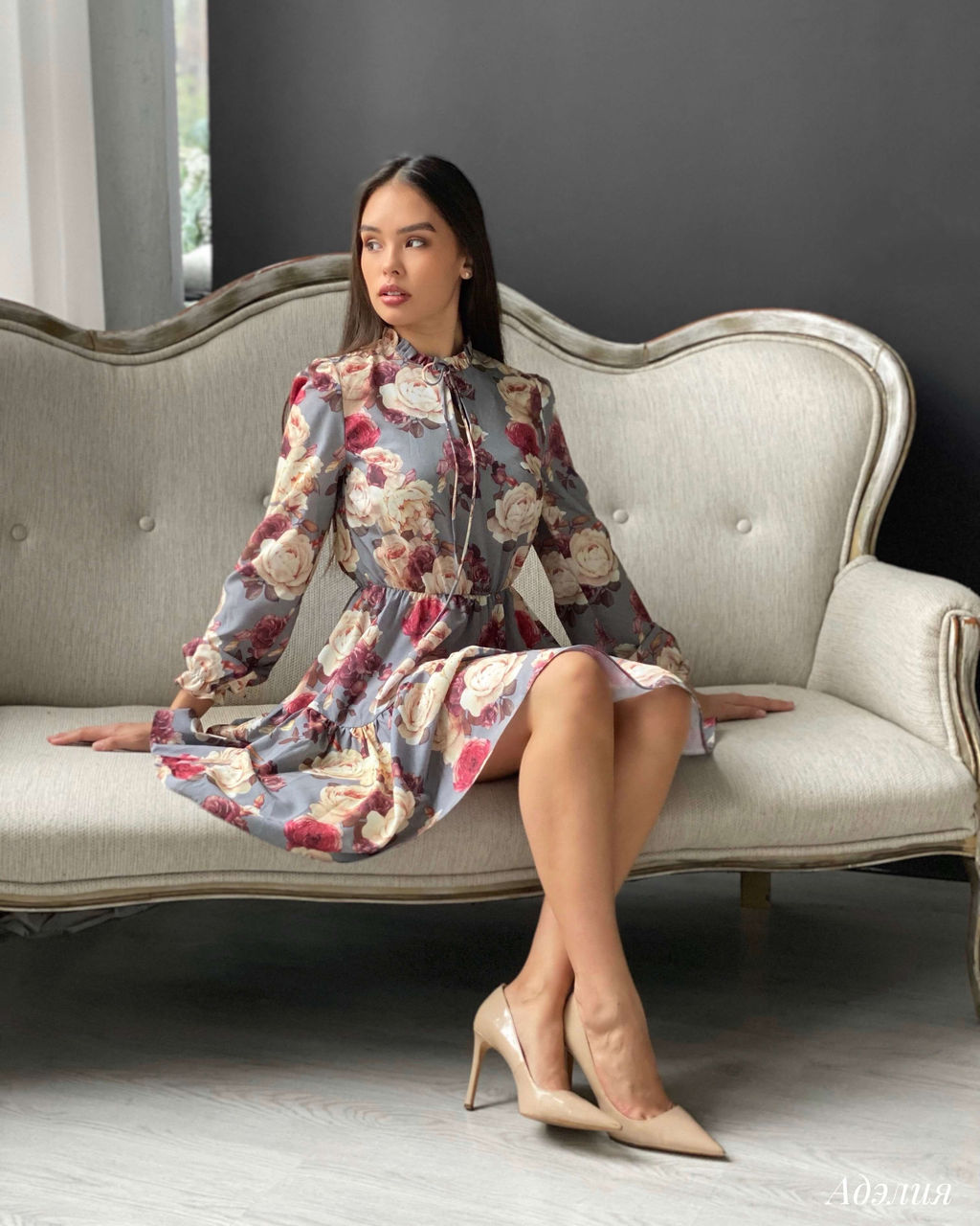 Платье Адэлия (серый) - Nadi bordo фото 6