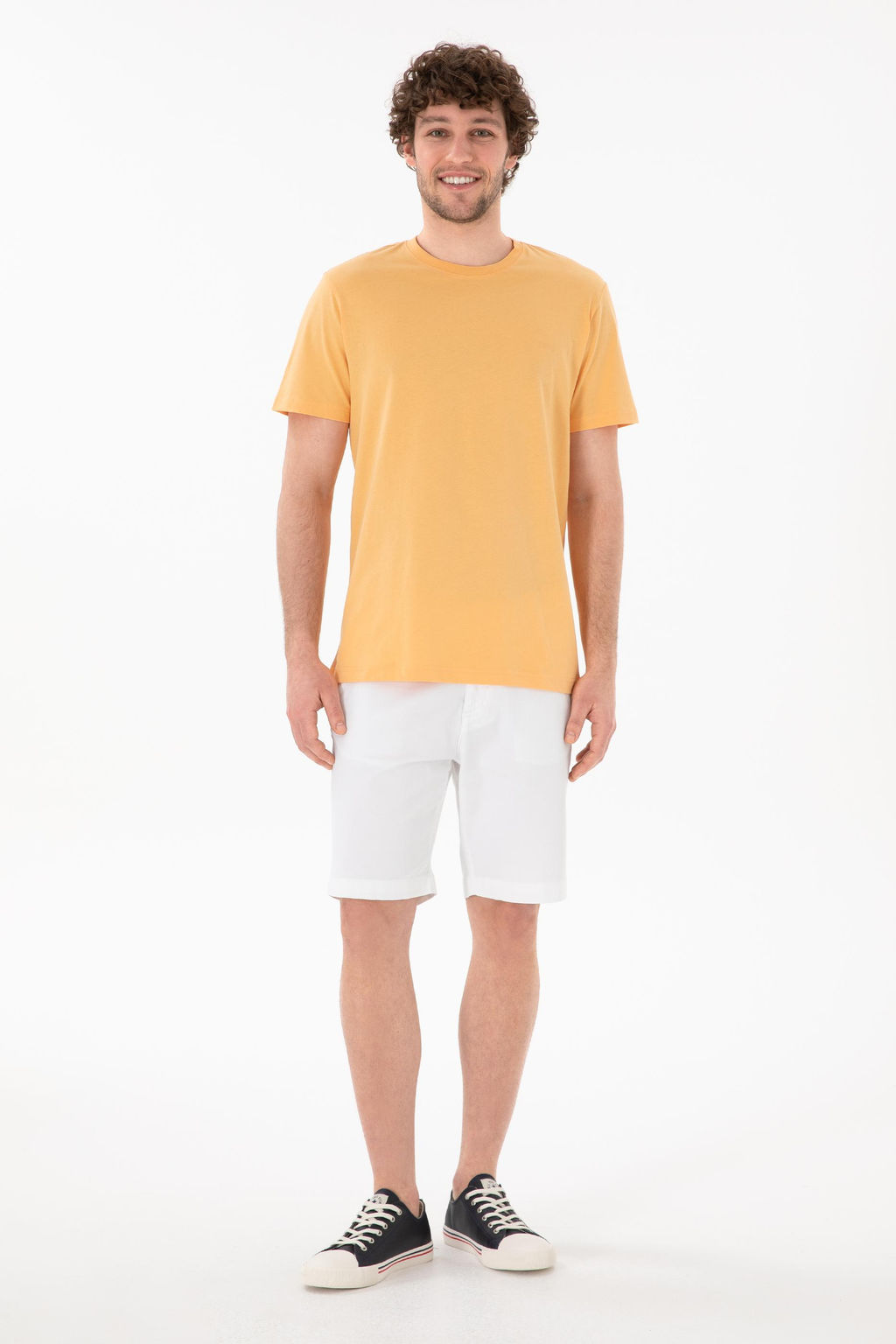 Erkek Regular Fit Bisiklet Yaka Turuncu Basic Ti__rt Sepette S_rpriz _ndirim - U.s. polo assn фото 5