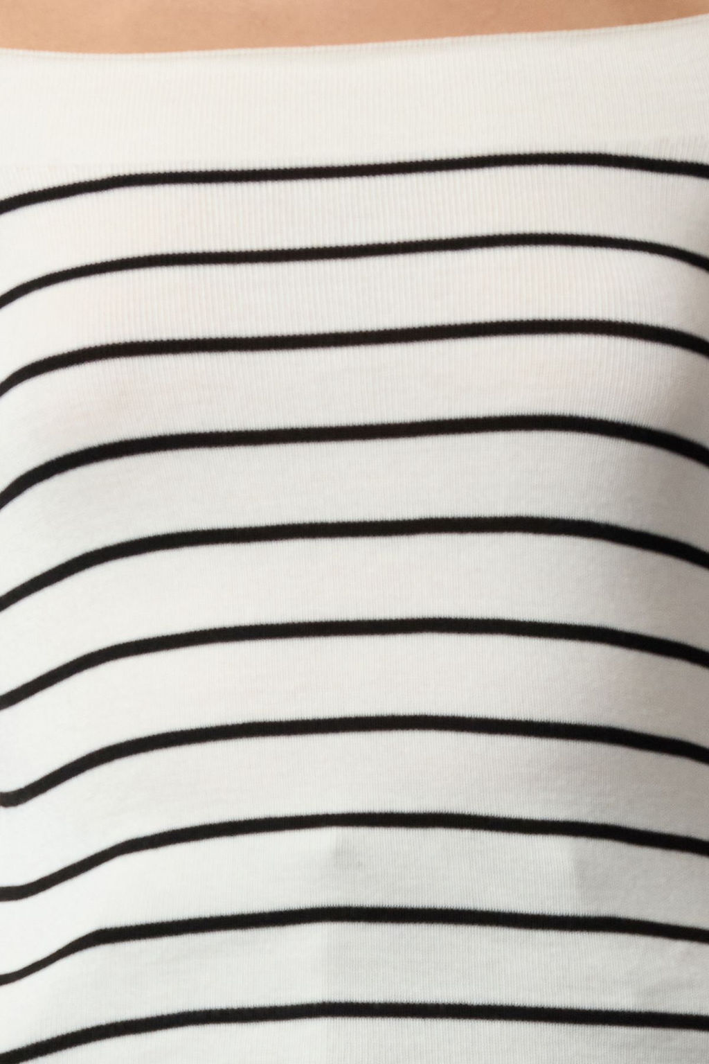 Ekru Kay?k Yaka Cizgili Triko Kazak TWOAW25KZ00360 - Trendyolmilla фото 3