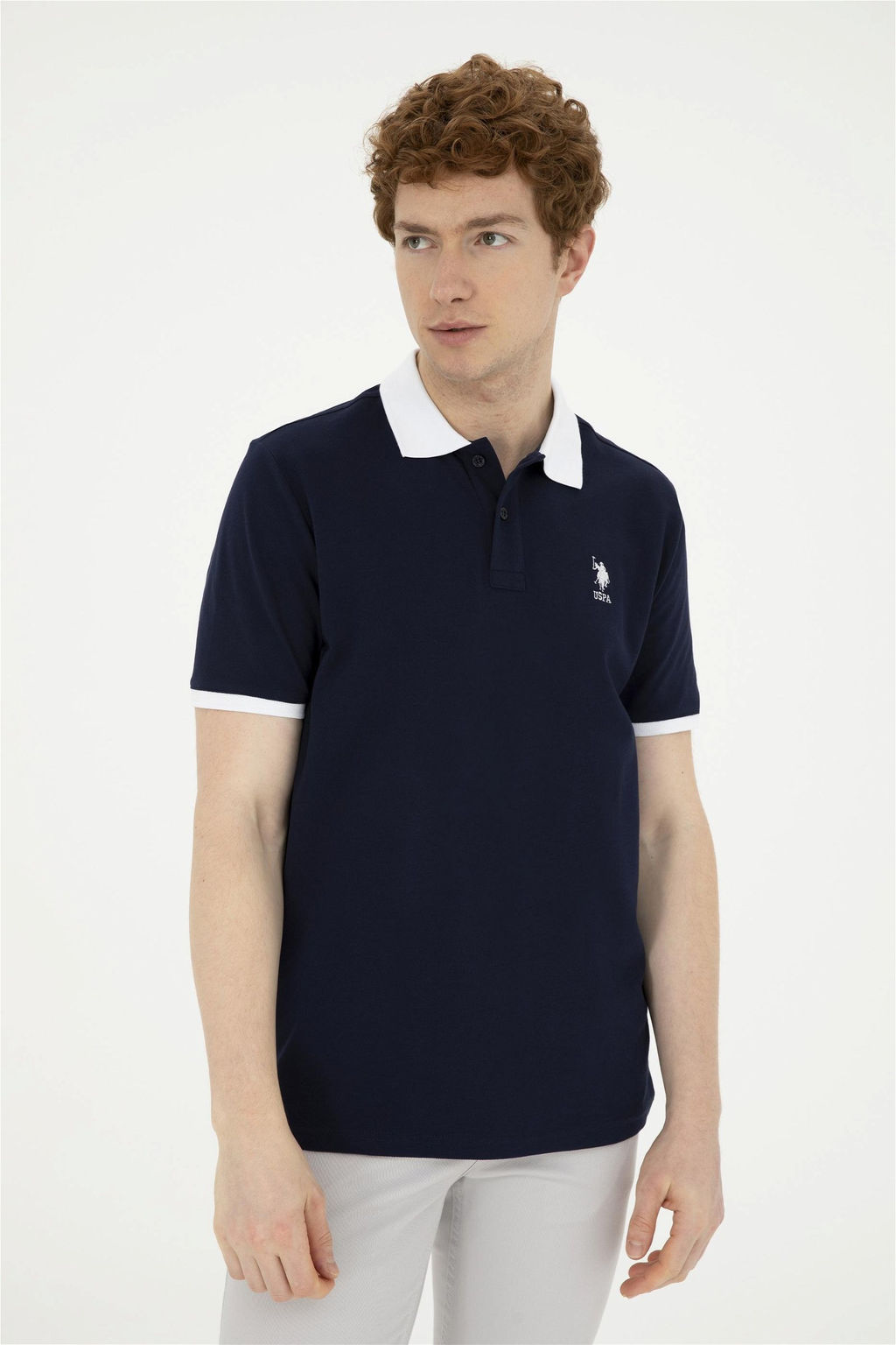 Мужская темно-синяя базовая футболка Неожиданная скидка в корзине - U.s. polo assn фото 3