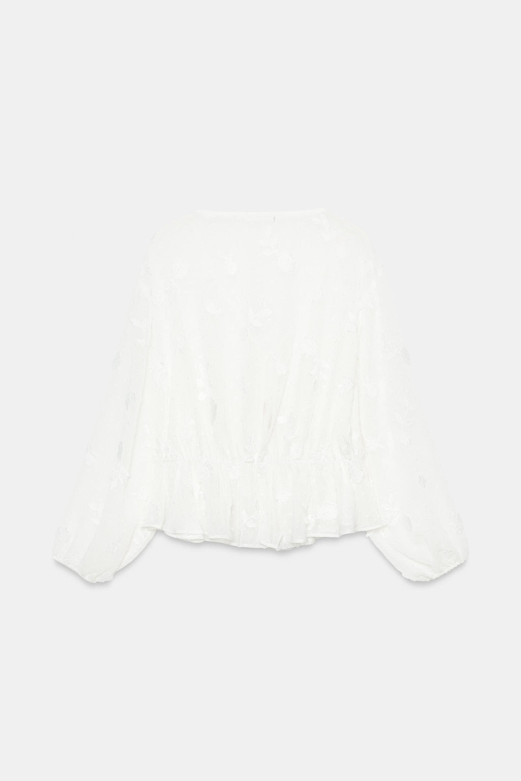 BLUSA BORDADOS PLUMETI / Blanco - Zara фото 8