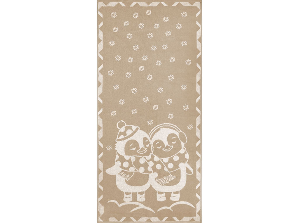 Полотенце махровое 6с102.511ж2 Пингвики(лен3) 67х150см