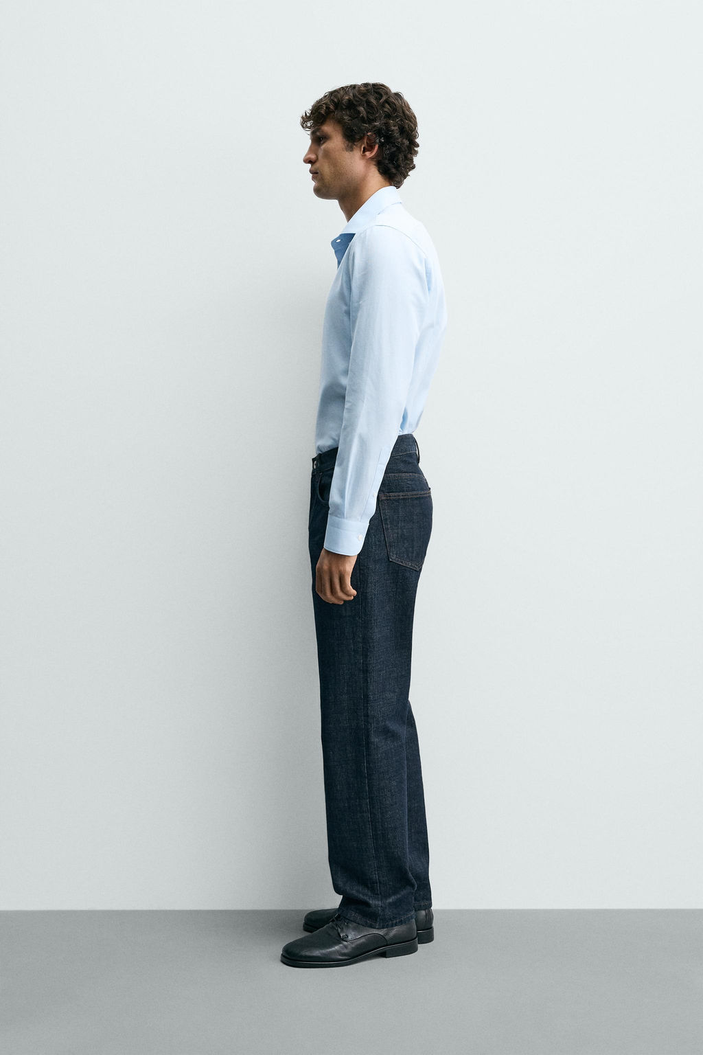 CAMISA REGULAR FIT ESTRUCTURA / Celeste - Zara фото 4