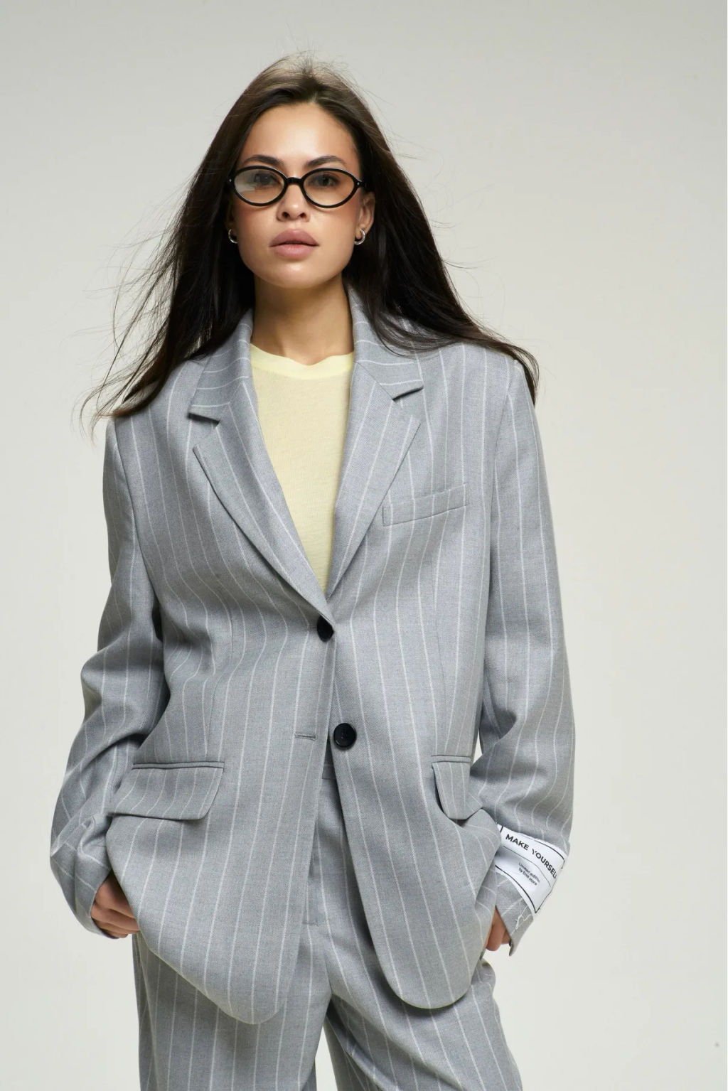 Жакет Basic в полоску Grey