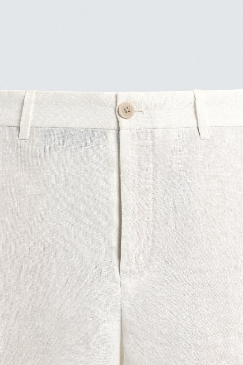 BERMUDA REGULAR FIT 100% LINO / Blanco